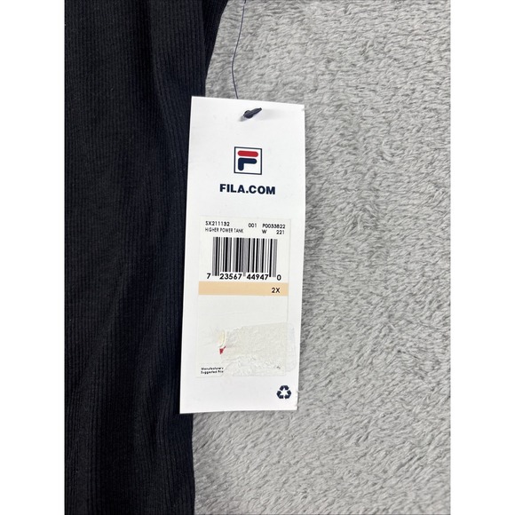 Fila Plus Size Higher Power Tank Top Black Size 2X New - Picture 7 of 14